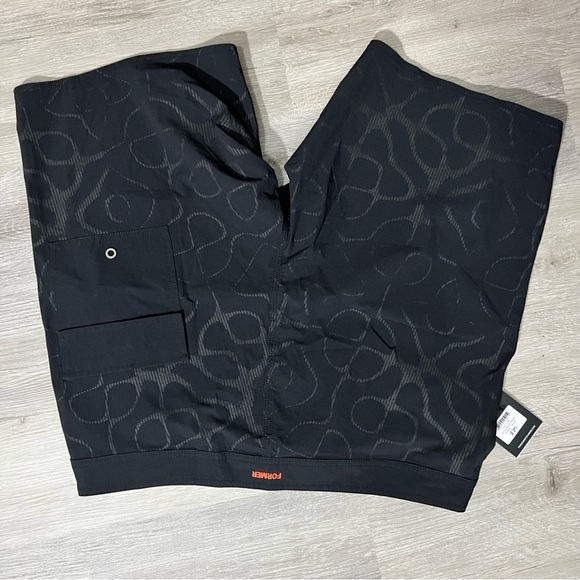 NWT Former Merchandise Men Radio Wave Swim Trunk Shorts Black Size 38 - Picture 6 of 11